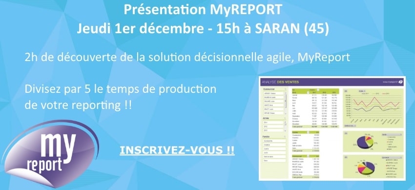 Inscription à la présentation MyReport à Saran le 1er décembre